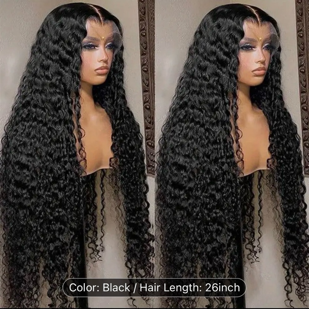 13x6 Deep Wave Lace Front Wigs Human Hair 30 Inch 200% Density Deep Curly
